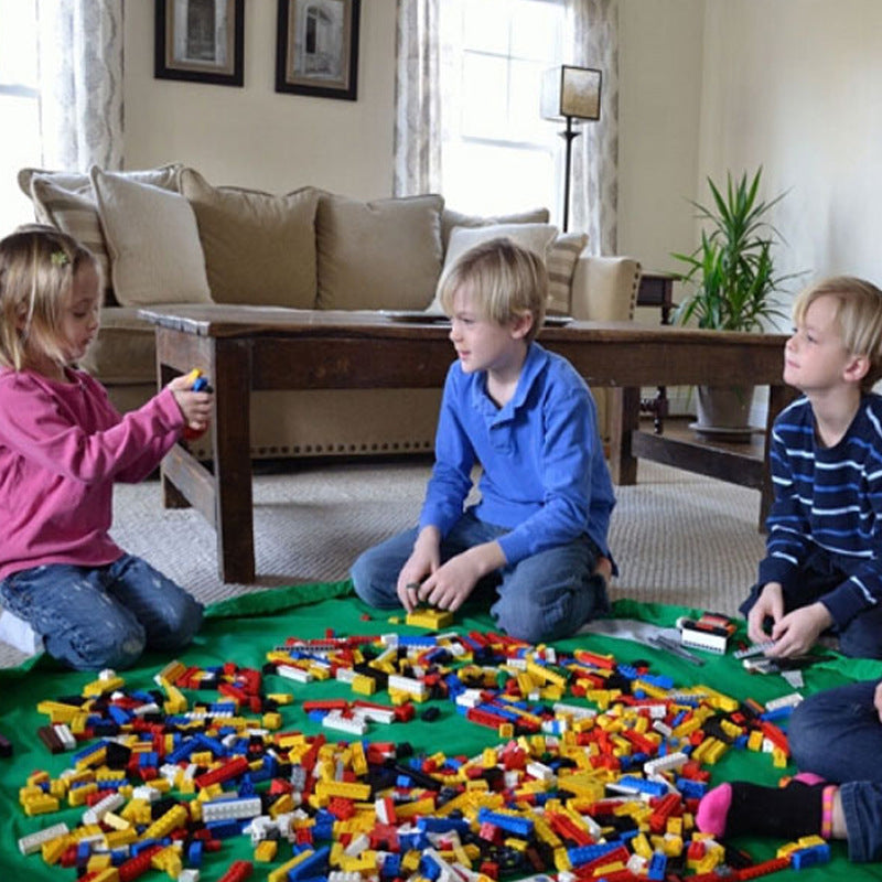 Large Toy & Lego Storage Bag & Playmate (Green) - Dshop.com.au