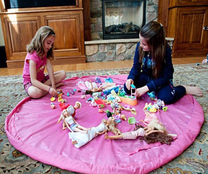 Large Toy & Lego Storage Bag & Playmate (Pink) - Dshop.com.au