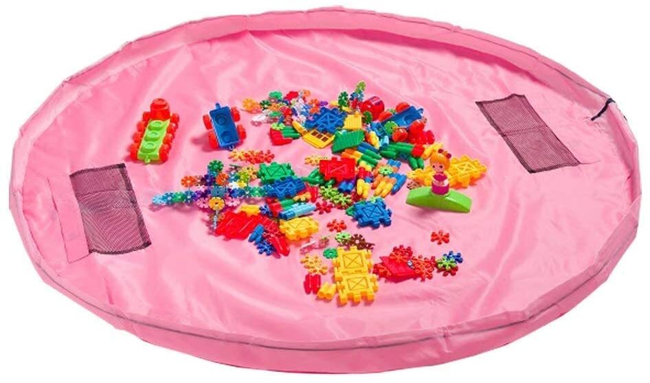 Large Toy & Lego Storage Bag & Playmate (Pink) - Dshop.com.au