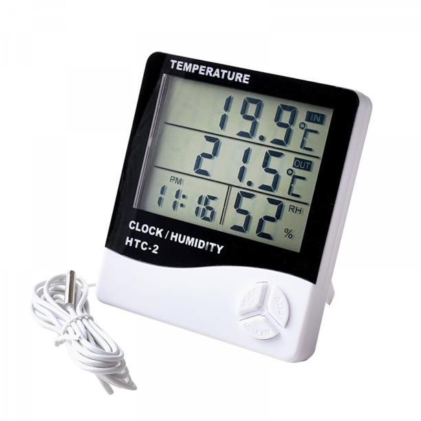 Indoor/ Outdoor Multifunction Weather Station Clock - Dshop.com.au