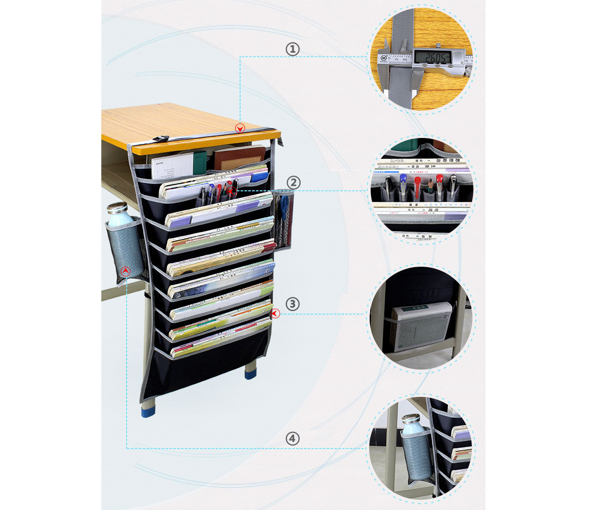 Desk Side Cascading Filing System Document Organizer - Dshop.com.au