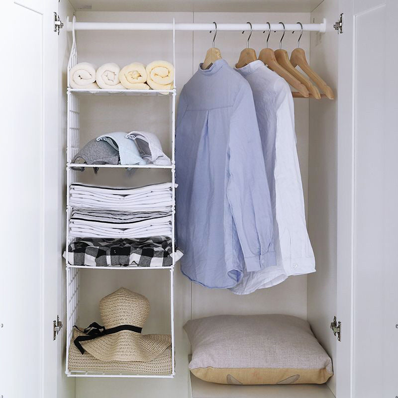 Expand Wardrobe Organiser 4 Shelf Closet Hanging Rack - Dshop.com.au