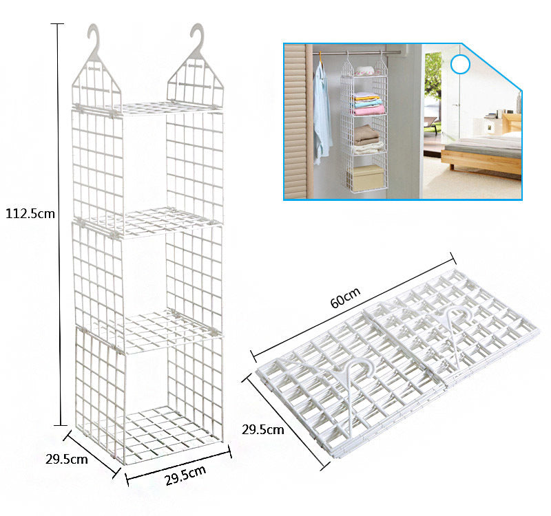 Expand Wardrobe Organiser 4 Shelf Closet Hanging Rack - Dshop.com.au