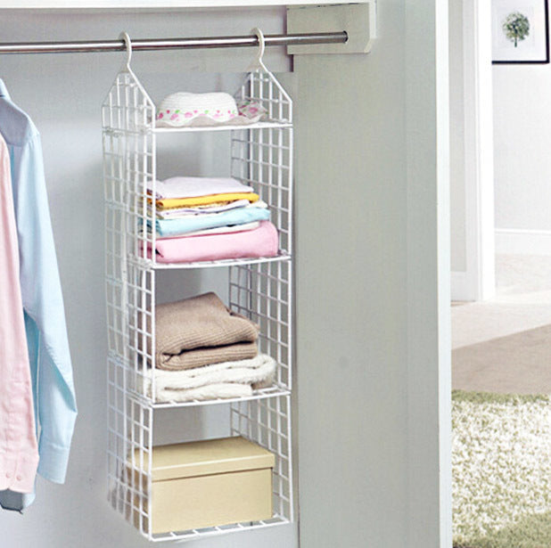 Expand Wardrobe Organiser 4 Shelf Closet Hanging Rack - Dshop.com.au