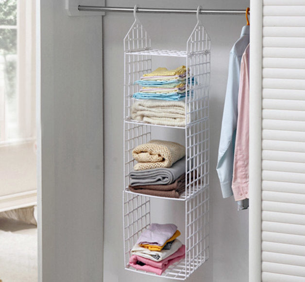 Expand Wardrobe Organiser 4 Shelf Closet Hanging Rack - Dshop.com.au