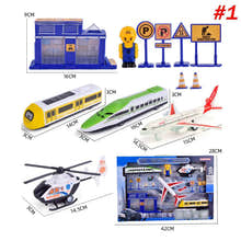 City Transport Car Plane Bus Train Helicopter Kids Toy Set - Dshop.com.au