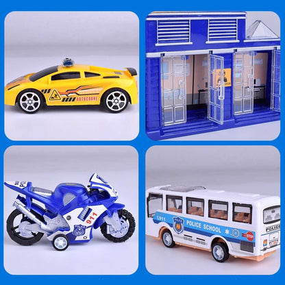 City Transport Car Plane Bus Train Helicopter Kids Toy Set - Dshop.com.au