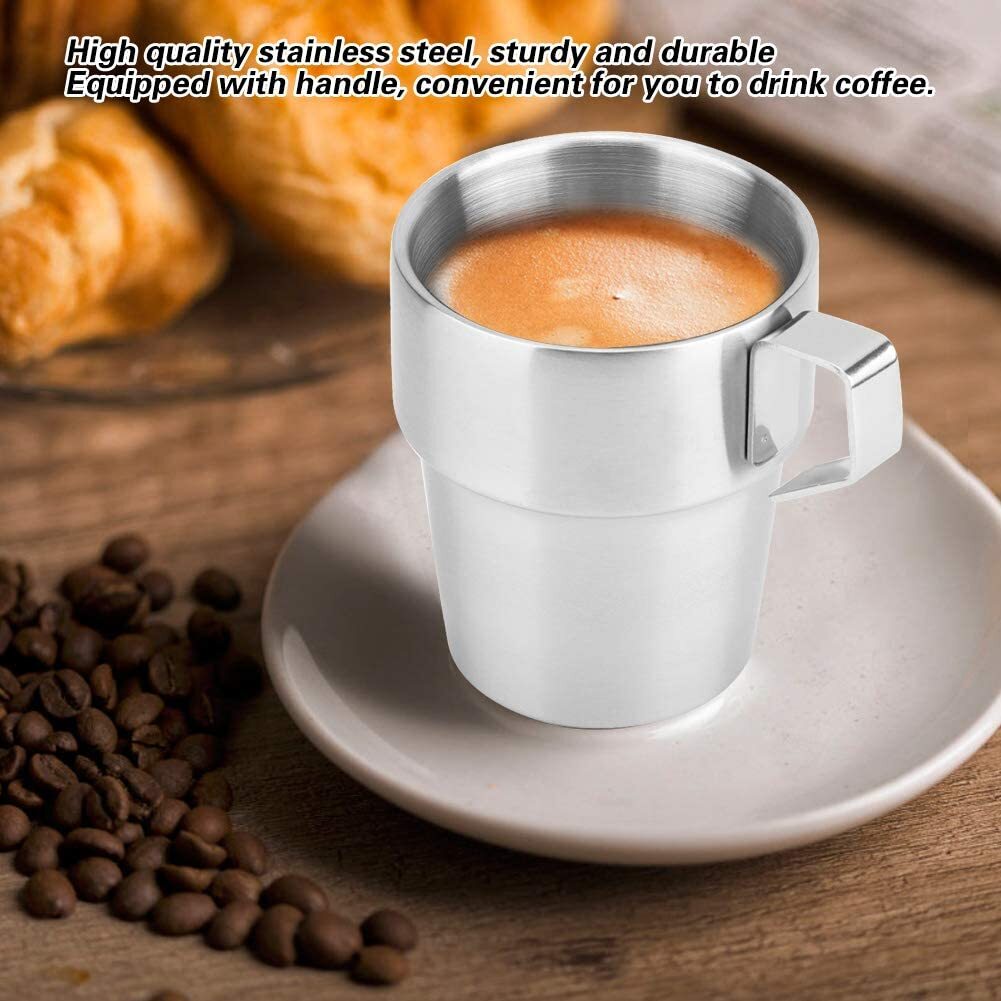 4PC Stainless Steel Camping Cups Tea/Coffee Mugs Set with Stand - Dshop.com.au