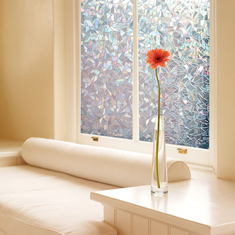 3D Window Privacy Film Frosted Glass Covering Cling Static Vinyl Decal Sticker (100cm x 45cm) - Dshop.com.au