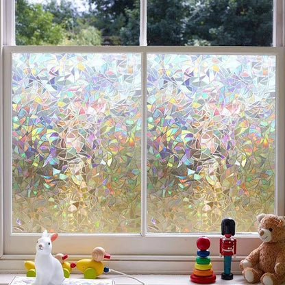 3D Window Privacy Film Frosted Glass Covering Cling Static Vinyl Decal Sticker (100cm x 45cm) - Dshop.com.au