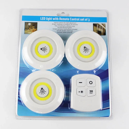 3 PC Set One Click Lights Remote & Touch Control Night Light Lamp - Dshop.com.au