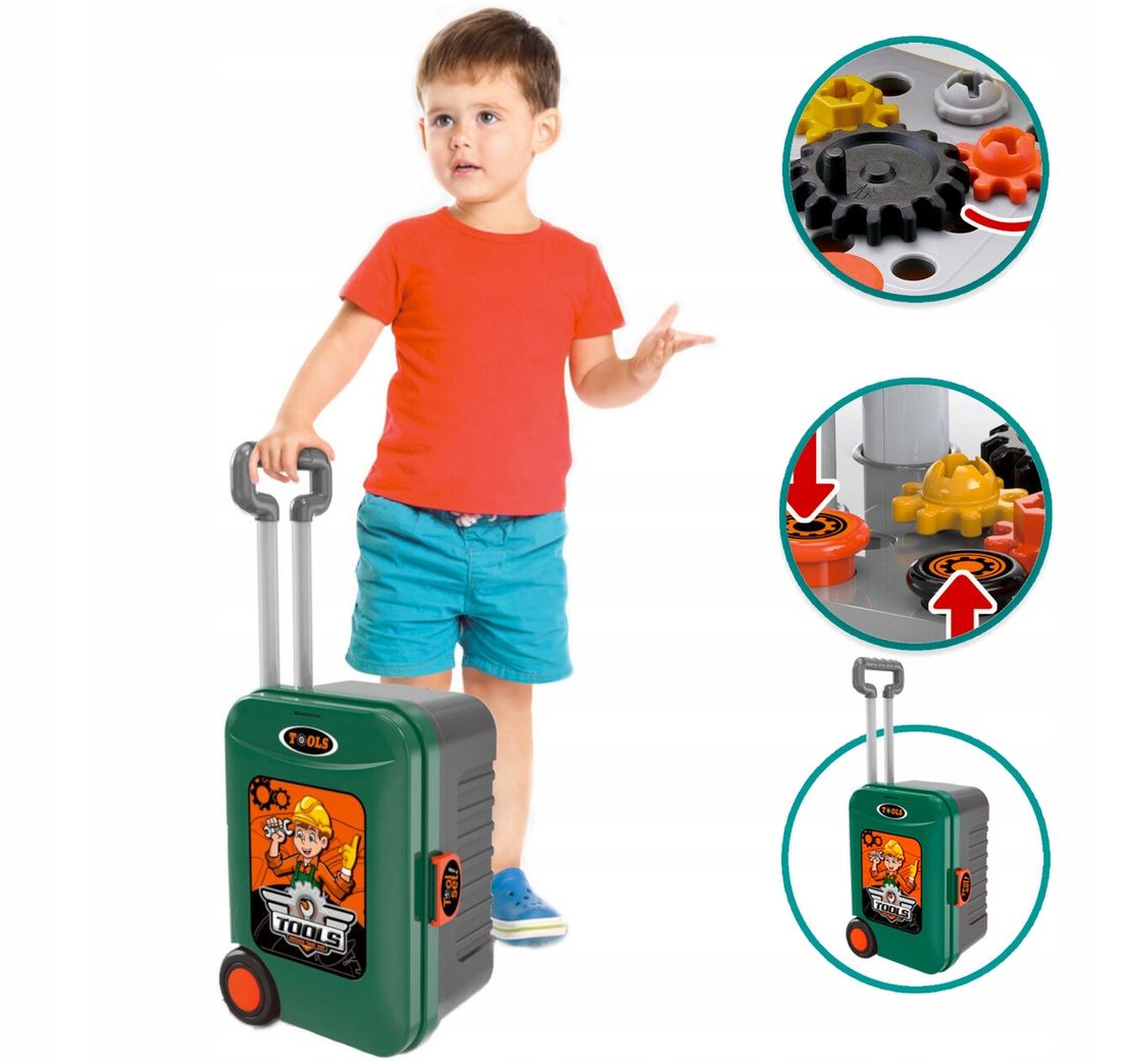 3-in-1 Kids Tool Bench Play Workshop Utility Bench Creative Fun Set