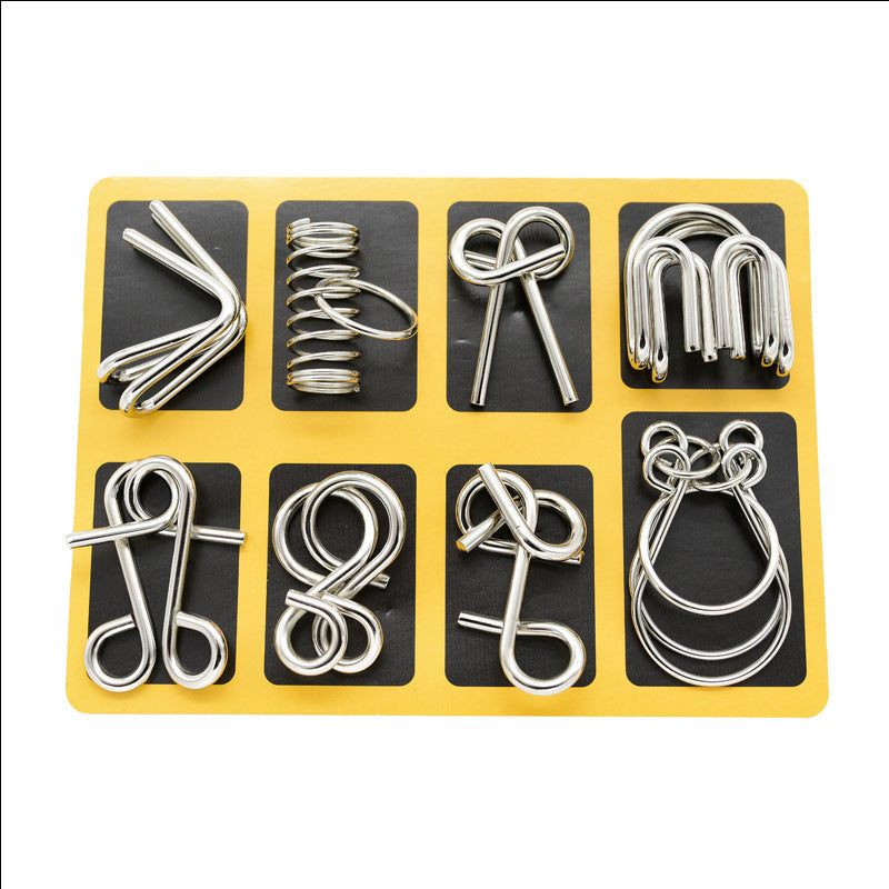 IQ Brain Teaser Metal Wire Puzzle Game Educational Toy - Dshop.com.au