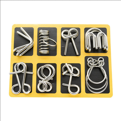 IQ Brain Teaser Metal Wire Puzzle Game Educational Toy - Dshop.com.au