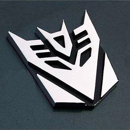 3D Transformer Decepticon Badge Chrome Emblem Car Sticker Auto Transformers - Dshop.com.au