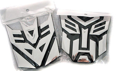 3D Transformer Decepticon Badge Chrome Emblem Car Sticker Auto Transformers - Dshop.com.au