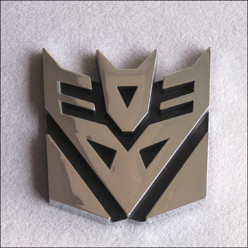 3D Transformer Decepticon Badge Chrome Emblem Car Sticker Auto Transformers - Dshop.com.au