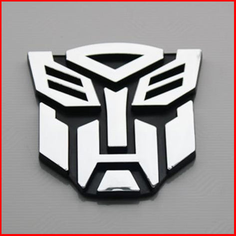 3D Transformer Autobot Badge Chrome Emblem Car Sticker Auto Transformers - Dshop.com.au