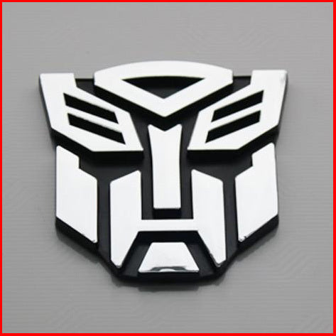 Metal Chrome Transformers Autobot Logo Emblem – 3.7" Car SUV Trunk Badge Sticker