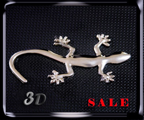 3D Gecko Badge Chrome Emblem Car Sticker Auto Stickers - Dshop.com.au