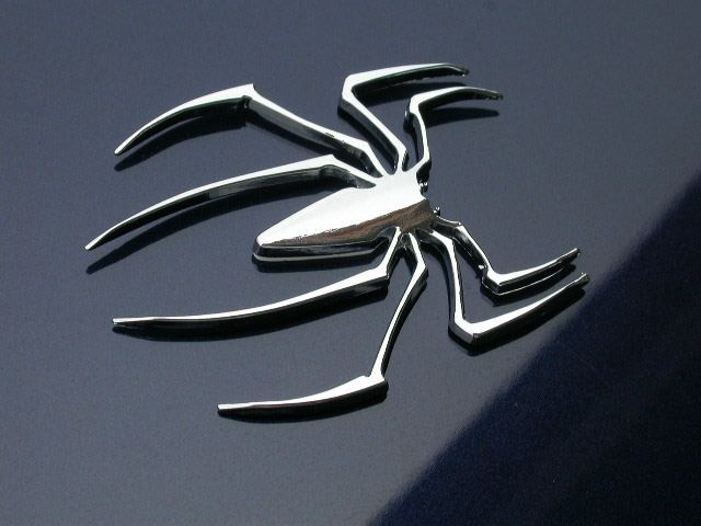 3D Spider Badge Chrome Emblem Car Sticker Auto Sticker - Dshop.com.au