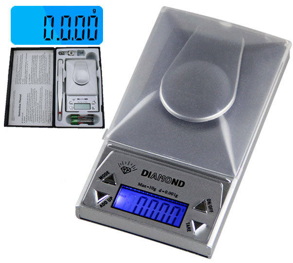 0.001g Diamond Milligram Digital Precision Pocket Scale 10 Gram - Dshop.com.au