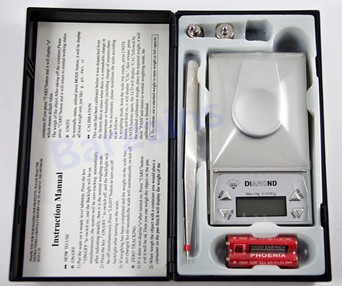 0.001g Diamond Milligram Digital Precision Pocket Scale 10 Gram - Dshop.com.au