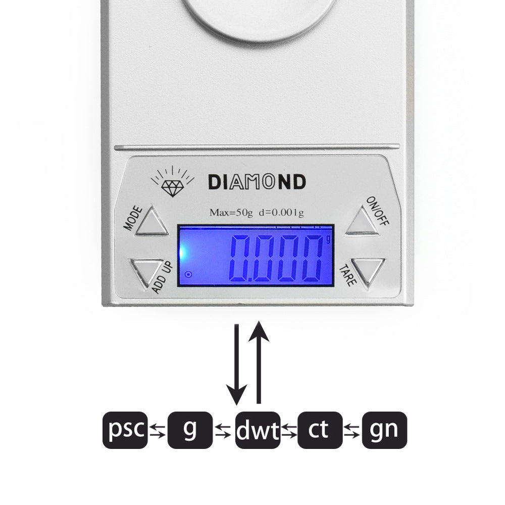 0.001g Diamond Milligram Digital Precision Pocket Scale 50 Gram - Dshop.com.au