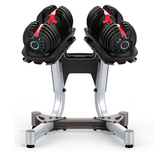 Adjustable Dumbbell Weights Set with Stand - 48kg