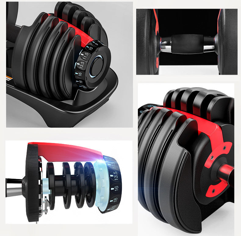 Adjustable Dumbbell Weights Set with Stand - 48kg