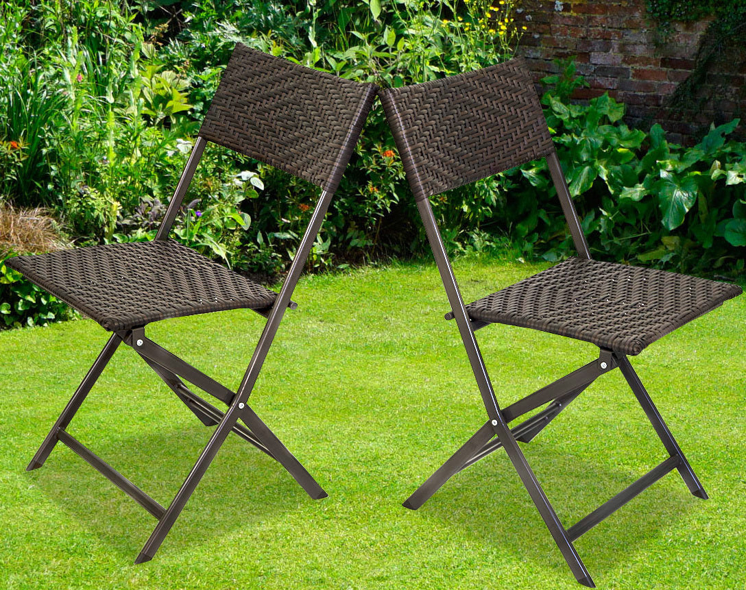 Alfresco 3 Piece Outdoor Setting (2 Rattan Chairs & Round Table)