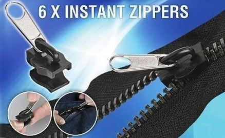 Set of 6 Instant Fix Zippers