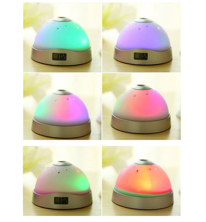 2 x Projector Alarm Clock Time/Date/Starry Sky Projection