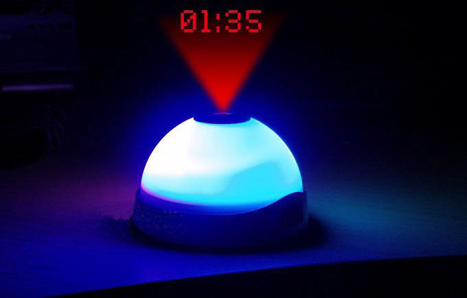 2 x Projector Alarm Clock Time/Date/Starry Sky Projection