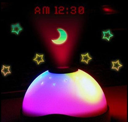 2 x Projector Alarm Clock Time/Date/Starry Sky Projection