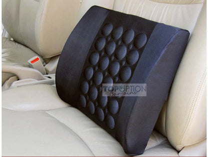 Turbo Vibration Electric Car Back Massage Cushion 12V (Black)