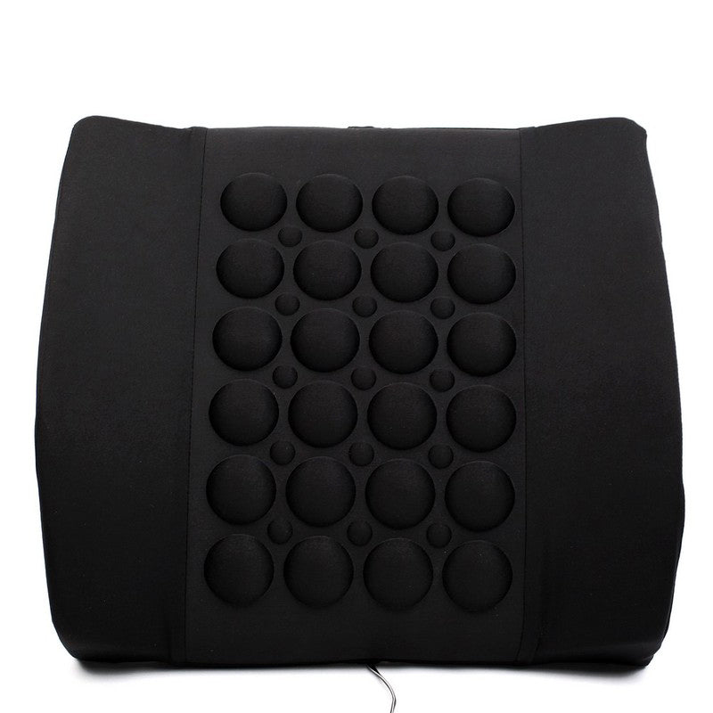 Turbo Vibration Electric Car Back Massage Cushion 12V (Black)