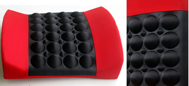 Turbo Vibration Electric Car Back Massage Cushion 12V (Red & Black)