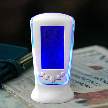 2 x Multifunction LCD Digital Alarm Clock with Calendar & Thermometer