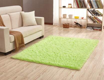 Large Soft Shag Rug Carpet Mat (Green, 230 x 160)