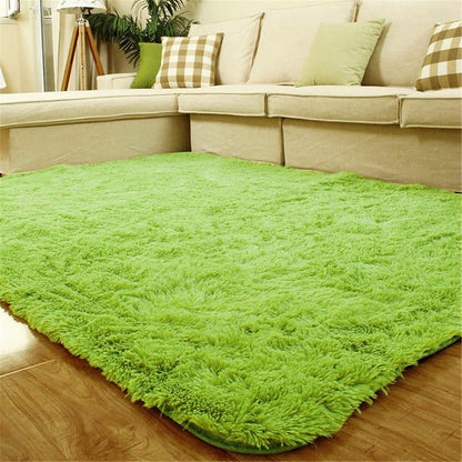 Large Soft Shag Rug Carpet Mat (Green, 230 x 160)