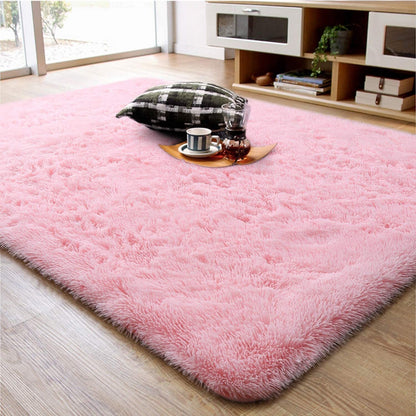 Large Soft Shag Rug Carpet Mat (Pink, 230 x 160)