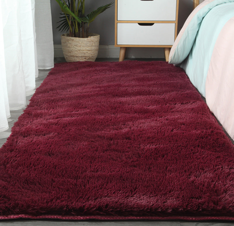 Large Soft Shag Rug Carpet Mat (Wine, 230 x 160)