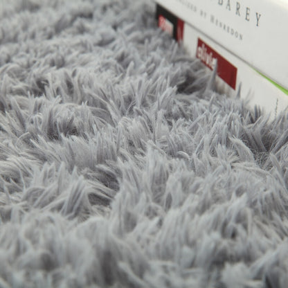 Large Soft Shag Rug Carpet Mat (Grey, 230 x 160)