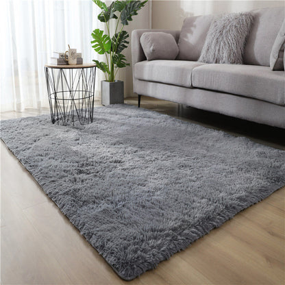 Large Soft Shag Rug Carpet Mat (Grey, 230 x 160)