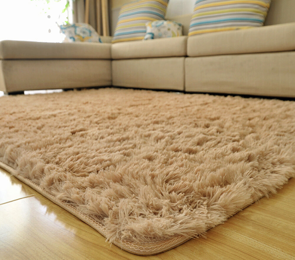 Large Soft Shag Rug Carpet Mat (Caramel, 230 x 160)