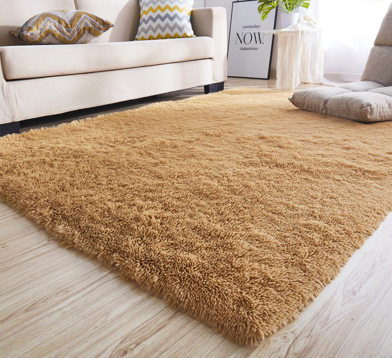 Large Soft Shag Rug Carpet Mat (Caramel, 230 x 160)