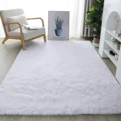 Large Soft Shag Rug Carpet Mat (White, 230 x 160)