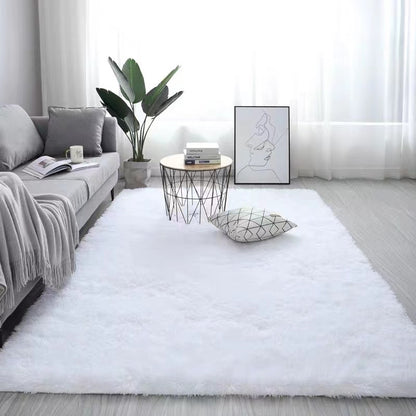 Large Soft Shag Rug Carpet Mat (White, 230 x 160)