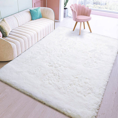 Large Soft Shag Rug Carpet Mat (White, 230 x 160)